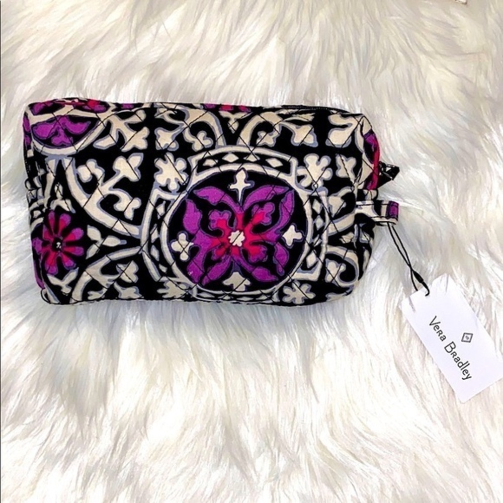 Vera Bradley 💜🖤 Cute makeup/cosmetic bag NWT